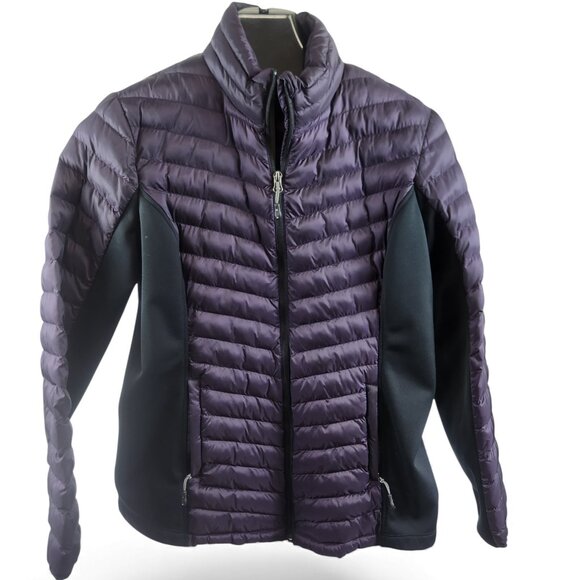 EUC 32 Degrees Women's Plum/ Eggplant and Black Puffer Jacket - Picture 1 of 6